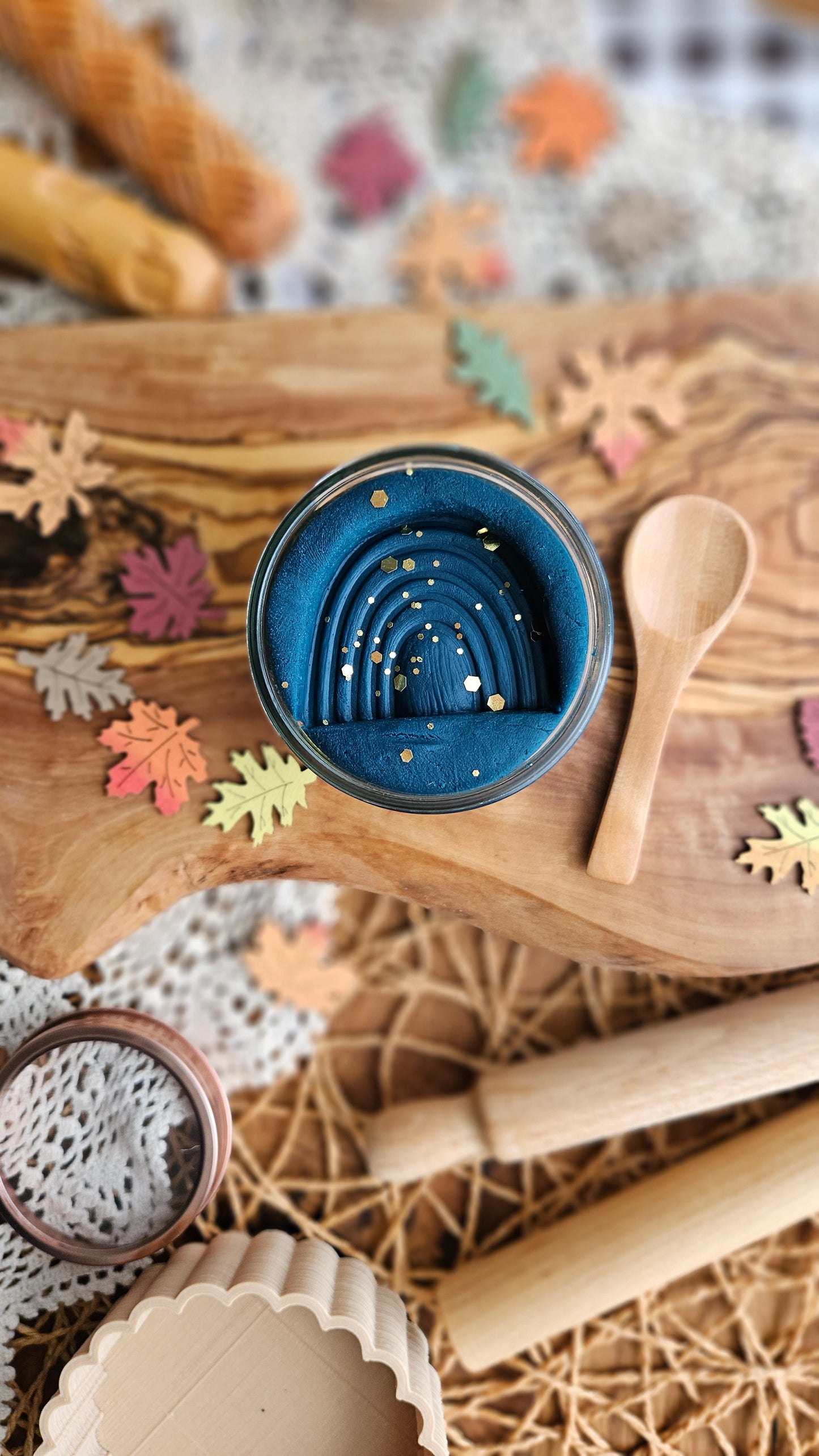 Handcrafted Peacock Blue Play Dough