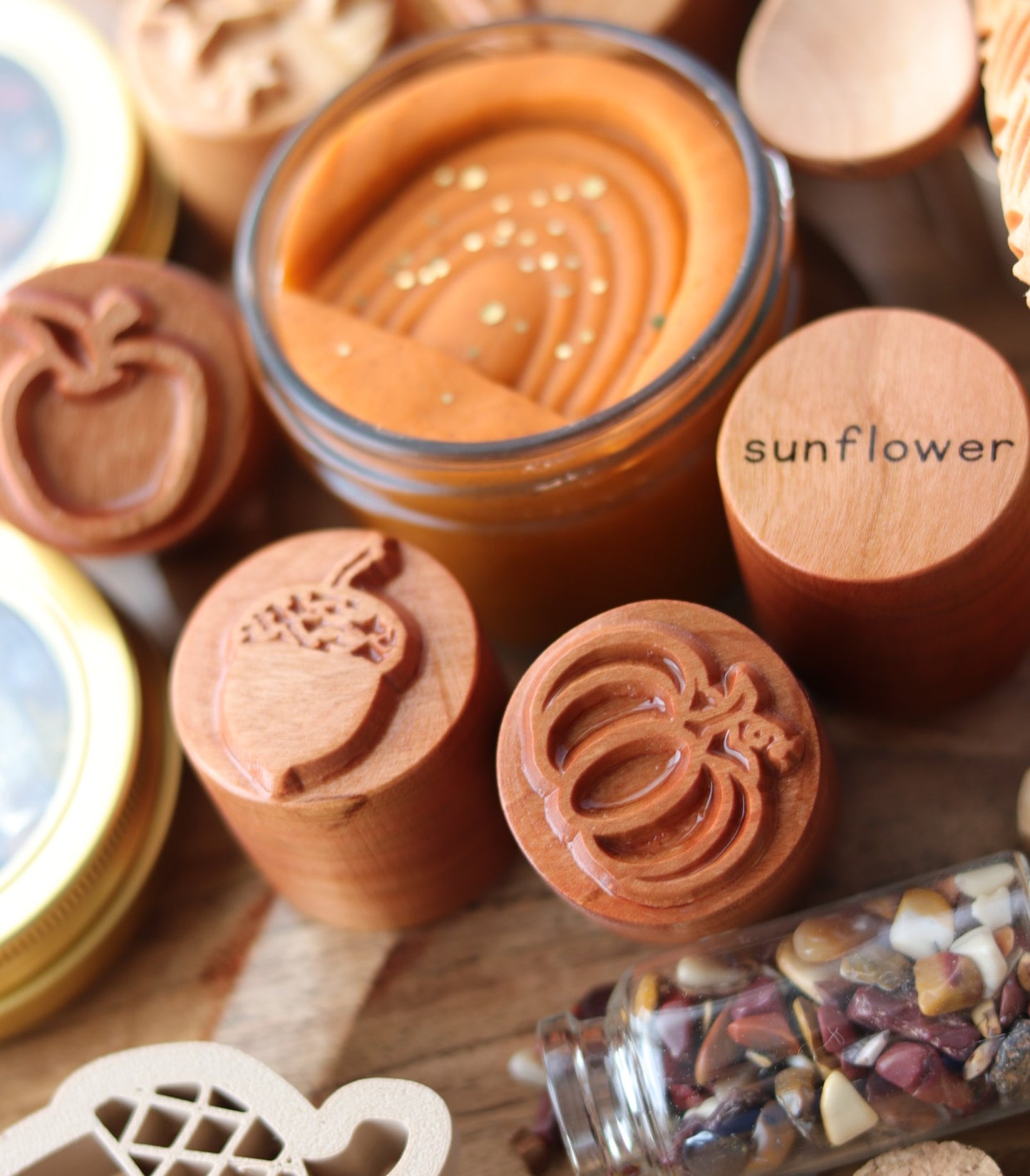 Autumn Nature Play Dough Stamp Set