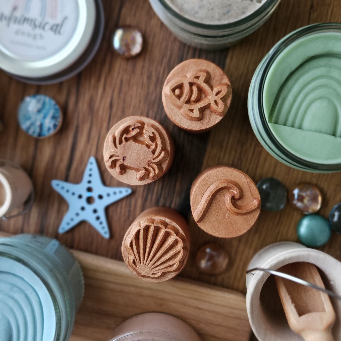 Beach Play Dough Stamp Set