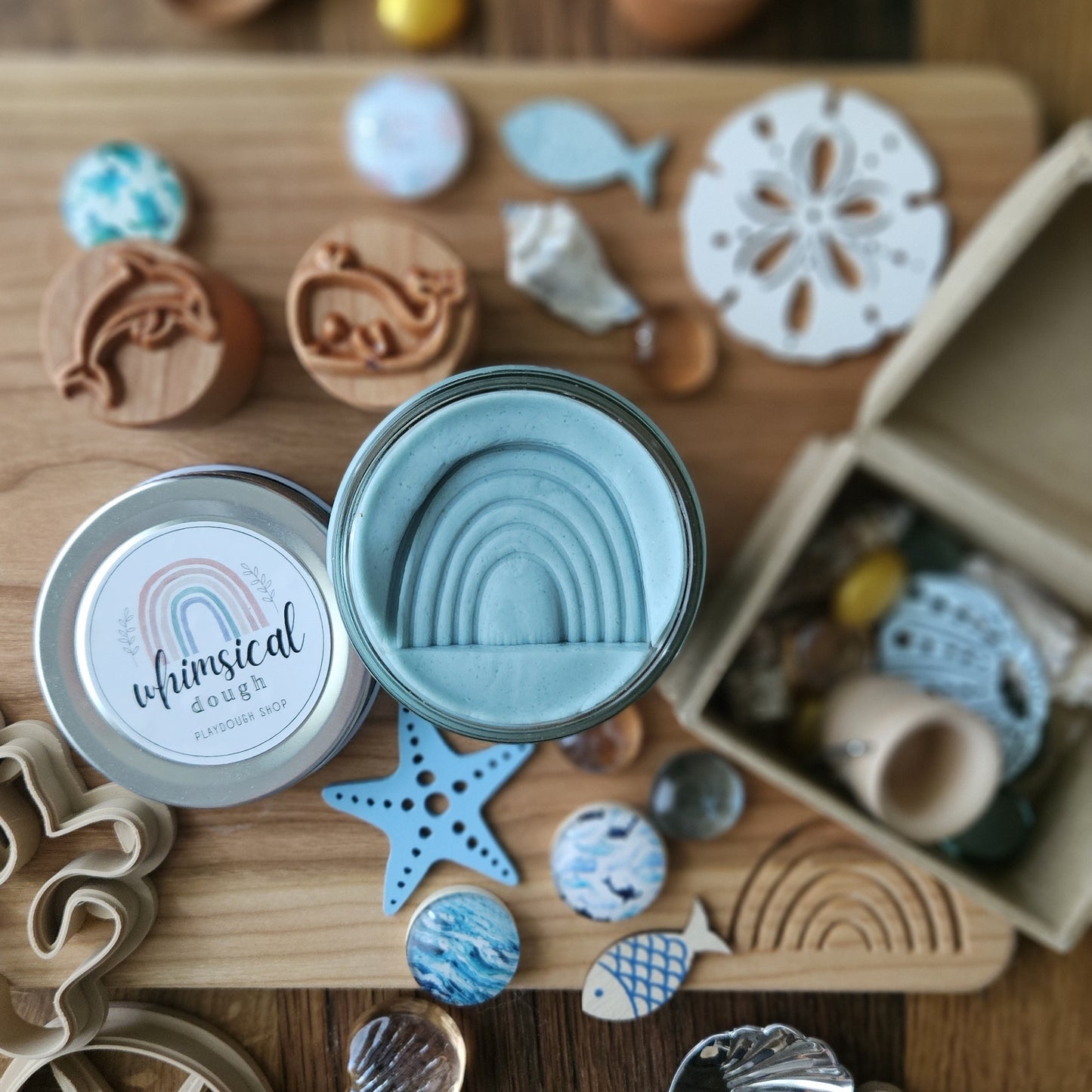 Handcrafted Seaside Blue Play Dough