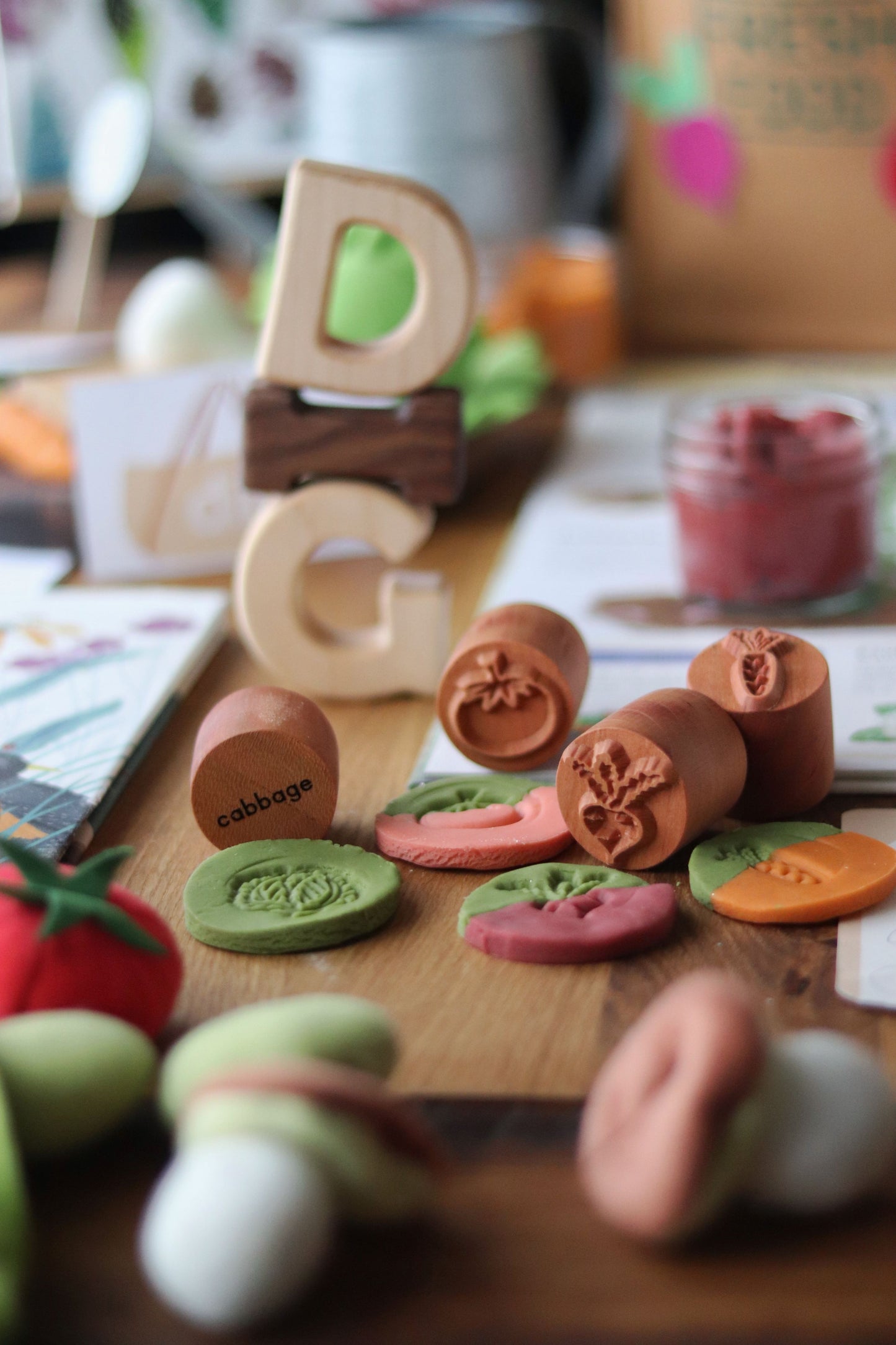 Veggie Play Dough Stamp Set