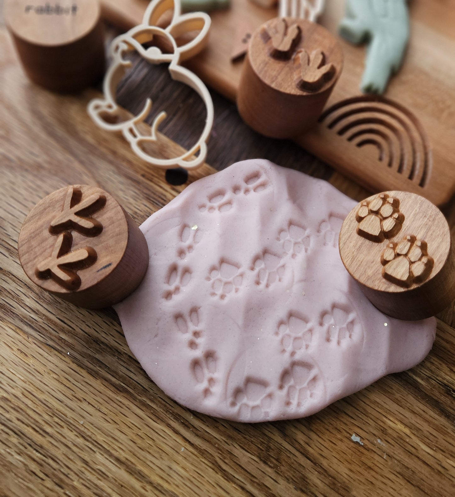 Everyday Animal Tracks Play Dough Stamp Set