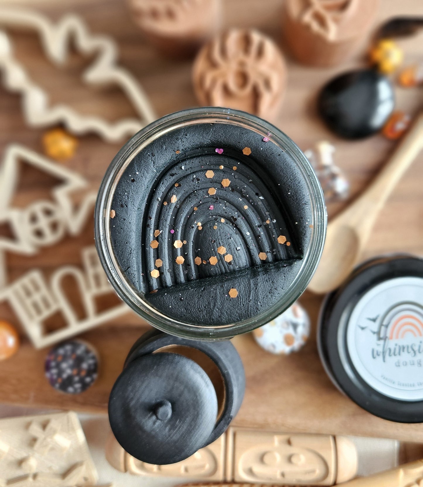 Handcrafted Spooky Black Play Dough