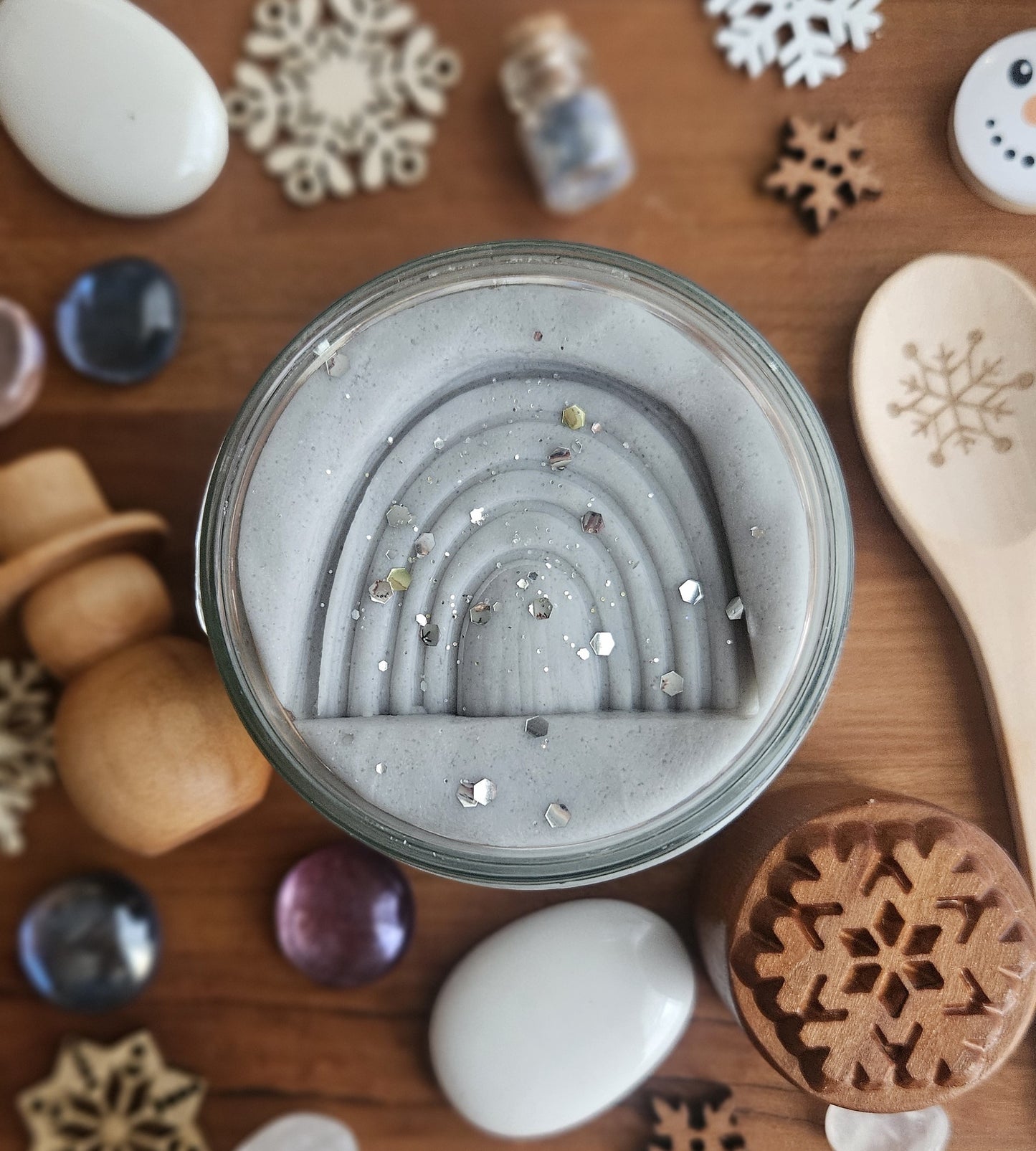 Handcrafted Arctic Grey Play Dough