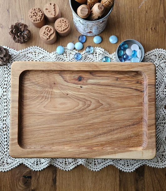 Hickory Wood Playdough and Sensory Tray