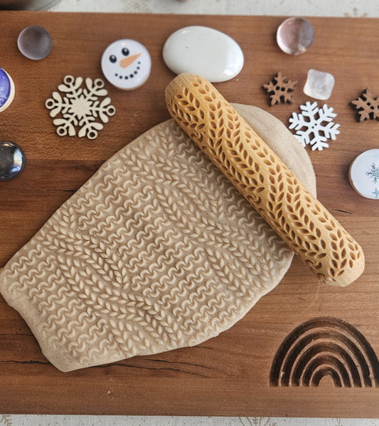 Large Sweater Knit Play Dough Roller