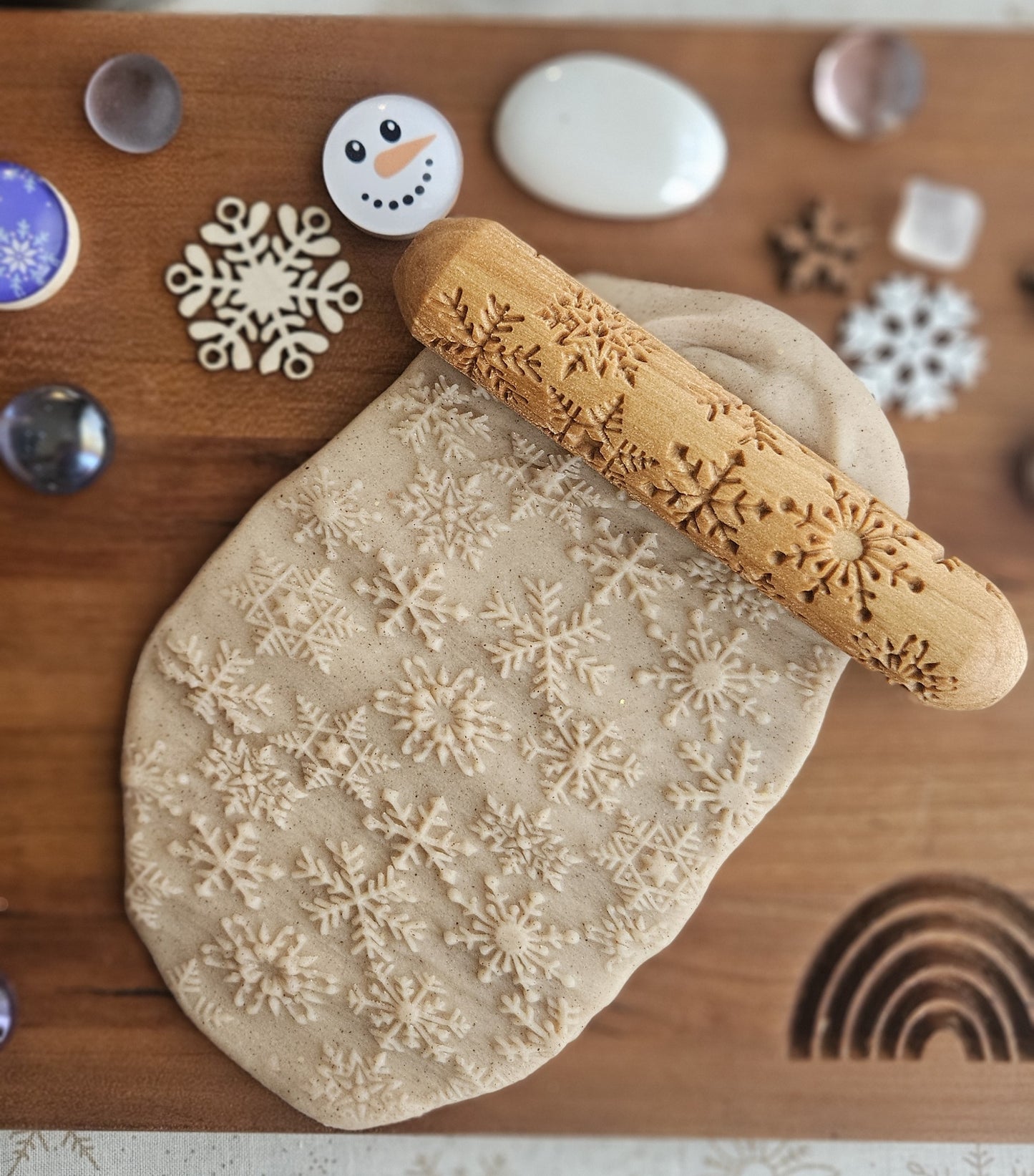 Snowflake Play Dough Roller