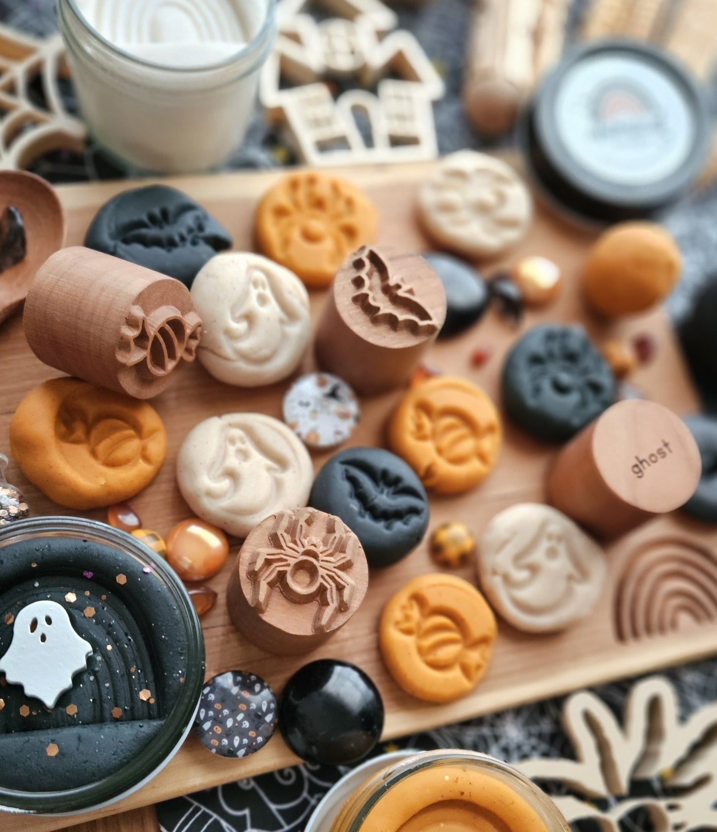 Spooky Halloween Play Dough Stamp Set