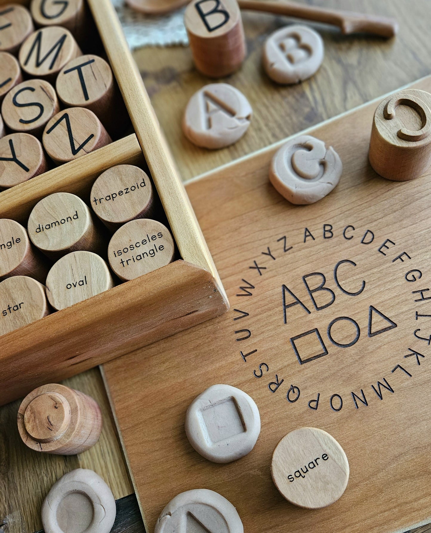 ABC/Shapes Play Dough Stamp Set